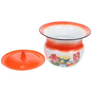 fomiyes retro urinal container enamel spittoon jars potty iron elderly chinese style children home bedpan