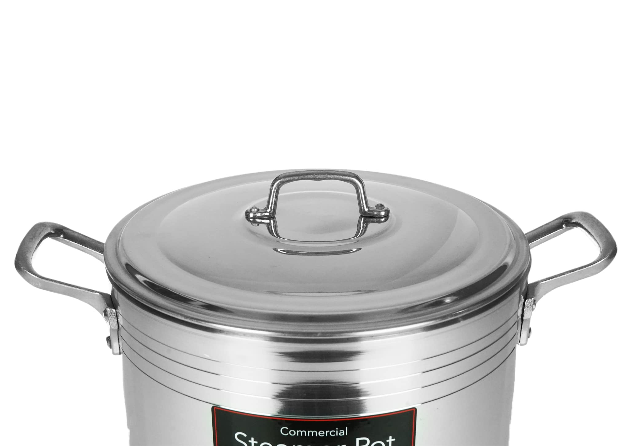 Steamer Pot 22QT Vaporera Tamales Tamalera 4mm Gauge 1200 Alloy Pure Aluminum Commercial Extra-thick Reinforced Rim and Bottom Tamale Commercial Restaurant Pot