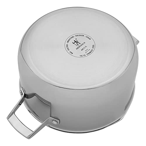 HENCKELS Clad H3 6-qt Dutch Oven, Induction Pot, Stainless Steel, Durable and Easy to clean