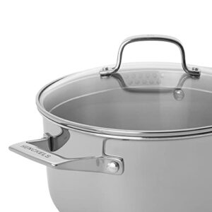 HENCKELS Clad H3 6-qt Dutch Oven, Induction Pot, Stainless Steel, Durable and Easy to clean