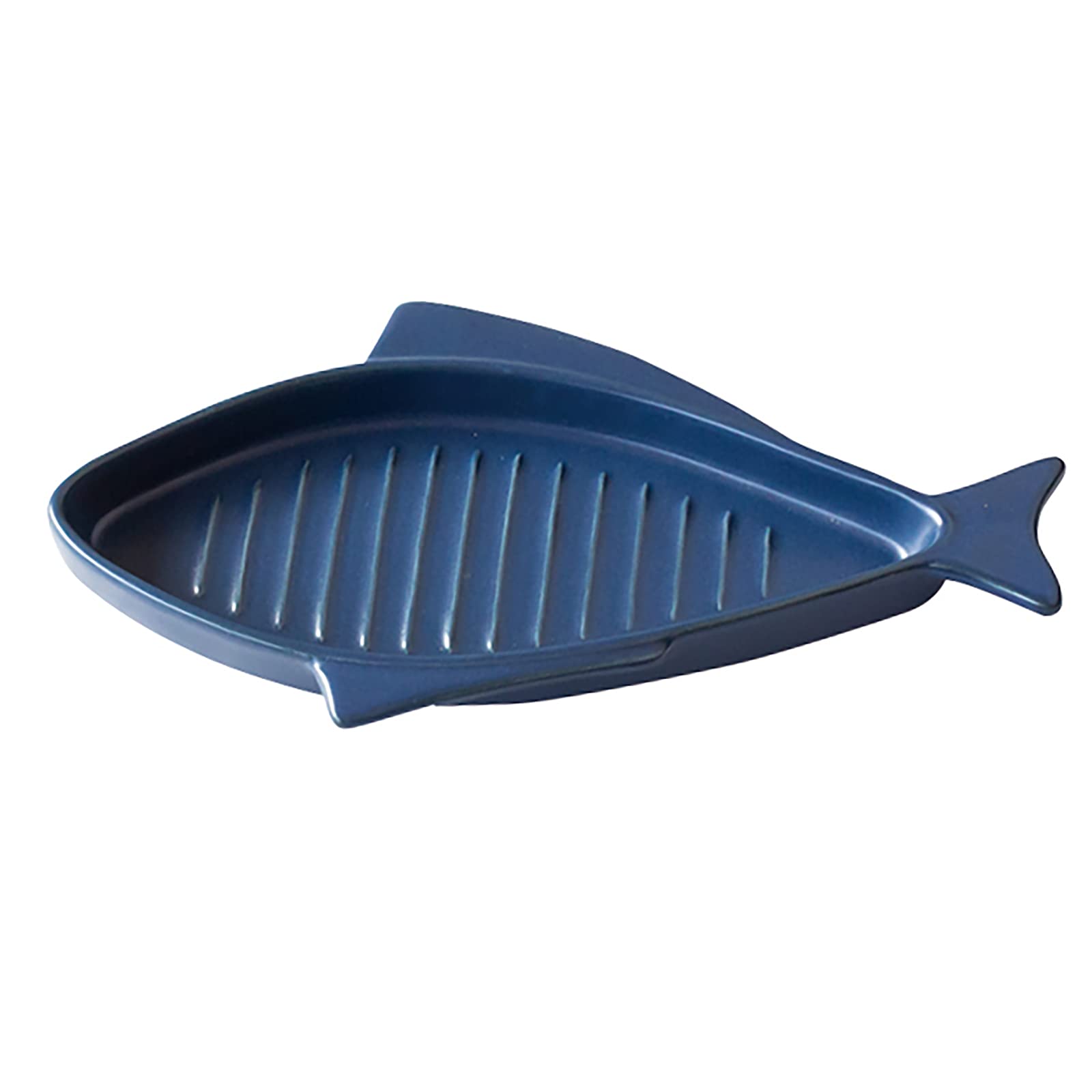 Saji Pottery 10-814 Banko Ware Grill Plate, Bakeware Dish, Oven Safe, Approx. 11.0 x 6.3 inches (28 x 16 cm), Fish Griller, Dark Blue, Made in Japan