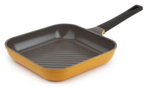 neoflam 11" ceramic nonstick square grill pan, corn yellow