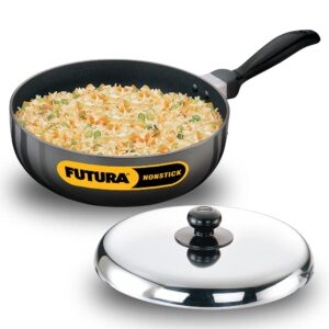 futura non stick 9-inch all purpose frying pan with stainless steel lid, 2.5-liter