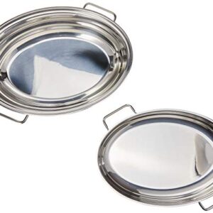 WMF Stainless Steel Deep Oval Roasting Pan, 16-1/4-Inch