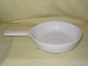 vintage corning ware 7 inch microwave browning dish skillet w/ handle mw-83-b