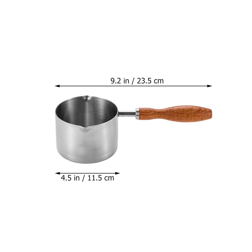 CALLARON Metal Milk Pot Saucepan Boiler Pot Nonstick Boiling Egg Pot with Handle for Melting Chocolate Wax Candy Candle Making