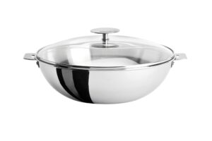 cristel casteline wok, 3 quart, silver