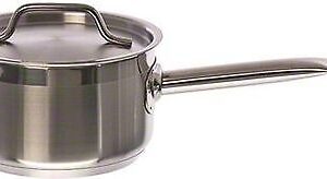 Supersteel Sauce Pan, 4-1/2 Qt, 8'' X 5-1/4'', With Cover, Induction Ready, Stainless Stee
