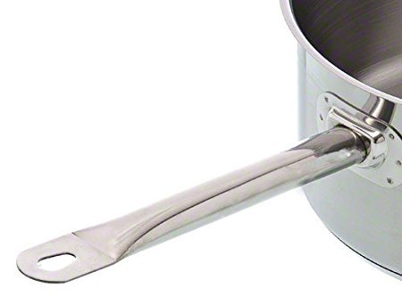 Supersteel Sauce Pan, 4-1/2 Qt, 8'' X 5-1/4'', With Cover, Induction Ready, Stainless Stee