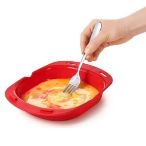 KUYYFDS Omelet Maker Microwave Omelette Egg Maker Silicone Omelette Tool Non Stick Roll Baking Pan Kitchenware Red Egg Poachers