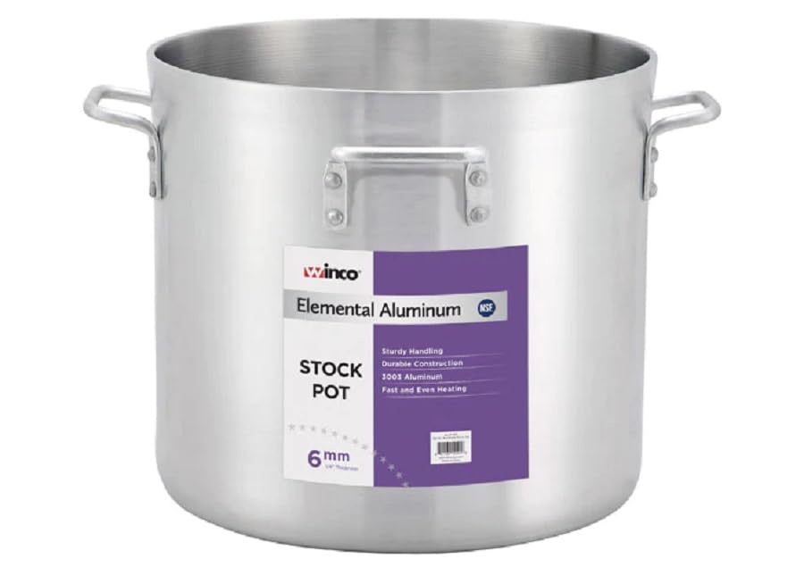 Winco 6.0mm Aluminum Stock Pot, 160-Quart