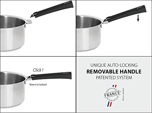 Cristel Strate Saute Pan, 4.5 quart, Silver