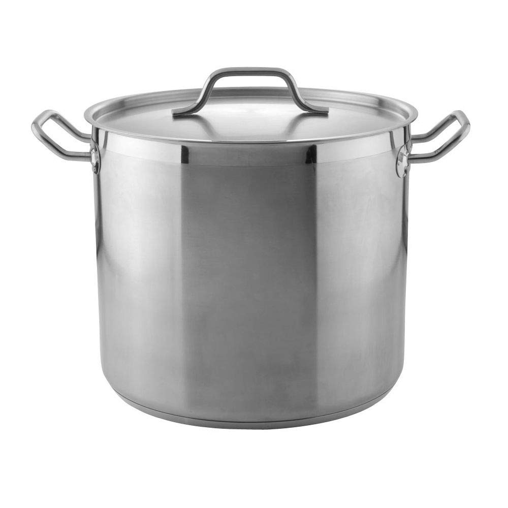 Thunder Group 80 Qt Stock Pot W/Lid Stainless Steel Commercial Grade -NSF Certified