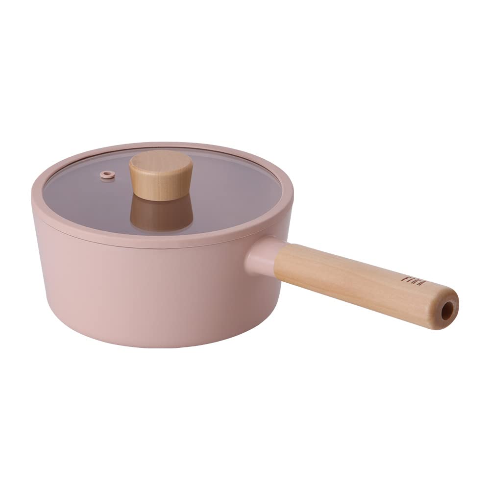 NEOFLAM FIKA 1.7QT Sauce Pot | Peach Color Edition | Made in Korea (7" / 18cm)