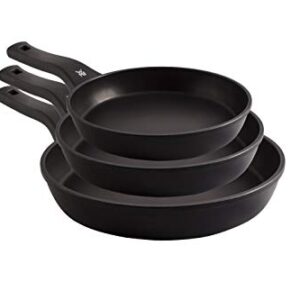 WMF Permadur Premium Set of 3 Stainless Steel Frying Pans 20, 24 and 28 cm with Non-Stick for All Cookers Including Induction