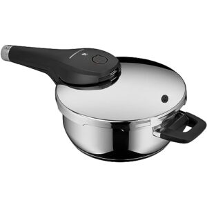 WMF Perfect Premium Pressure Cooker 3.0 litres Polished Stainless Steel 2 Cooking Levels All-in-One Rotary Knob, Dishwasher Safe, Diameter 22 cm Suitable for Induction, Stainless Steel, Silver