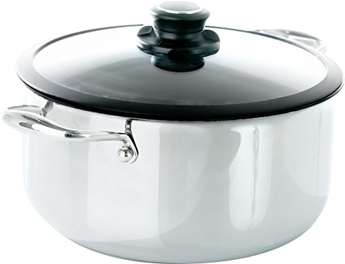 Black Cube Quick Release Cookware Stockpot with Lid, 11-Inch/ 7.5 Quart