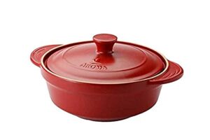 aroma housewares doveware stew pot, ruby red