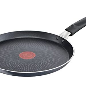 Tefal C38510 XL Force Crepe Pan 25 cm | Non-Stick Coating | Heavy Duty | Thermal Signal | Diffusion Base Pan Base | Extra Wide Shape | Sturdy Handle | Black