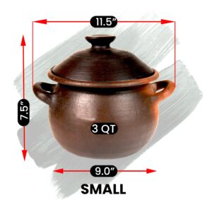 Ancient Cookware® Pomaireware™ Clay Round Pot, Small, 3 Quarts