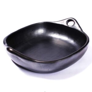 ancient cookware, clay square roasting chamba pan, medium, 2 quarts