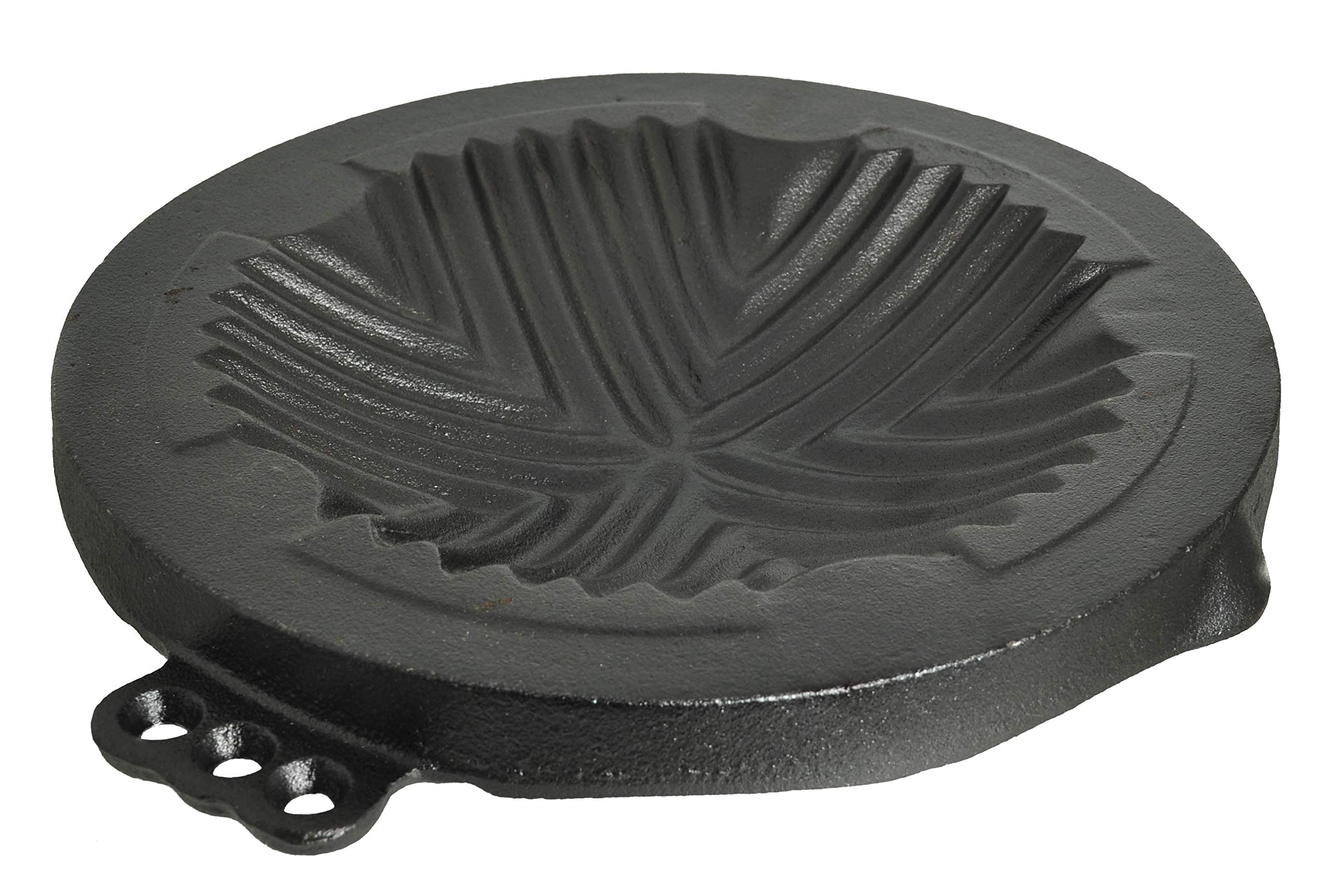 Korean Traditional Cast Iron Mongolian BBQ Grill Pan Stovetop, 11-1/2 Inches x 2 Inches (29cm)