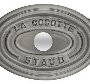 STAUB Cast Iron Oval Mini Cocotte, 11cm, Graphite Grey