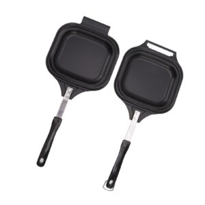 TOPINCN Frying Pan, Double Sided Aluminum Alloy Even Heating Pancake Pan, Home Kitchen Egg Bacon Steak Frying Pan Pancake Cookware