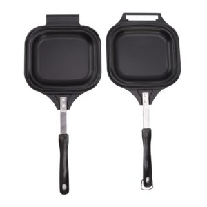 TOPINCN Frying Pan, Double Sided Aluminum Alloy Even Heating Pancake Pan, Home Kitchen Egg Bacon Steak Frying Pan Pancake Cookware