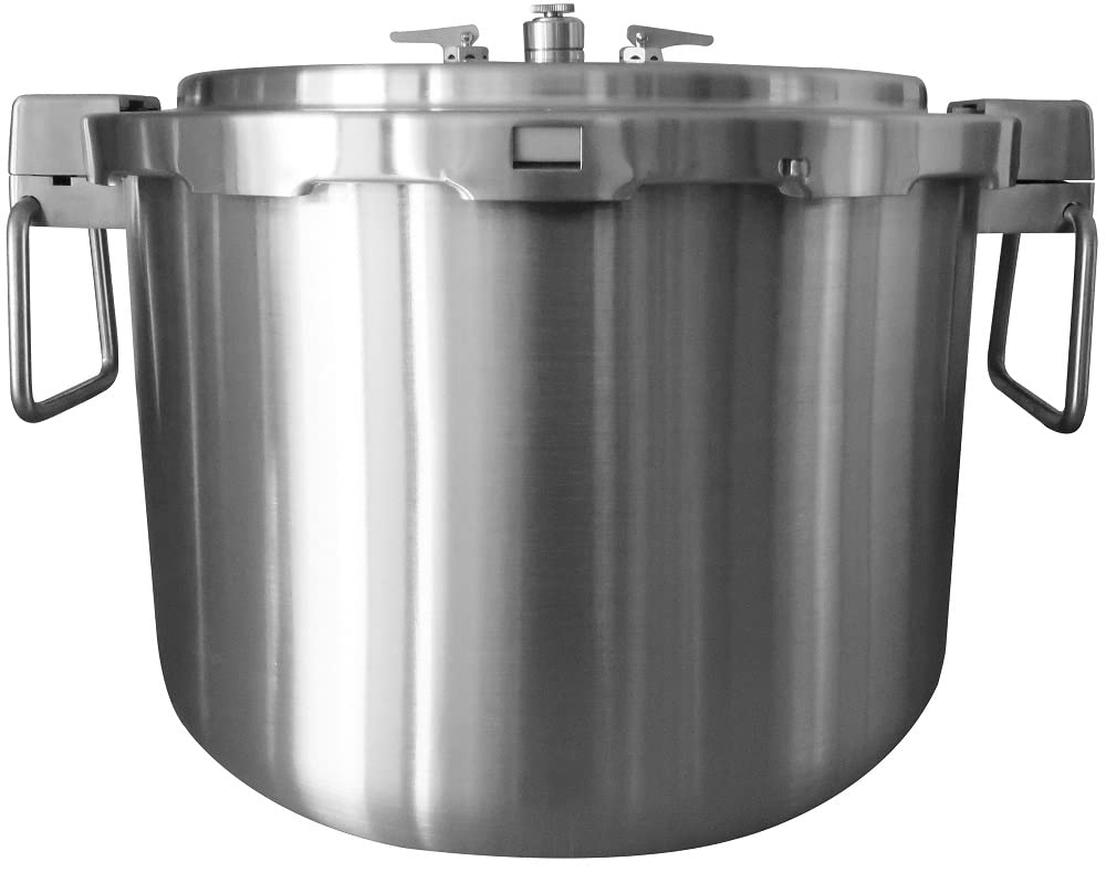 Buffalo 37 Quart Clad Quick Pot Stainless Steel Commercial Pressure Cooker Canner 35L