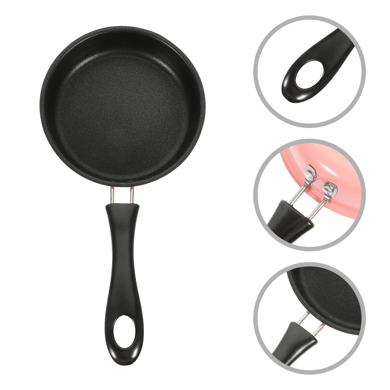 Hemoton Stainless Steel Frying Pan Nonstick Frying Pan Omelette Pan Mini Egg Pan Rolled Pancake Pan Stainless Steel Cookware for Home Kitchen Cooking 25cm Stainless Steel Grill Set