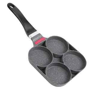 household kitchen breakfast pancake,eye pan kitchen breakfast pancake cooking pan aluminum frying pan mold for egg hamburger with handle(open flame)