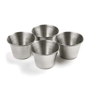 norpro stainless steel 2 ounce sauce and butter cup, set of 8