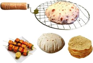 nexxa stainless steel round wire roaster roti jali, roti grill, papd grill, chapati grill