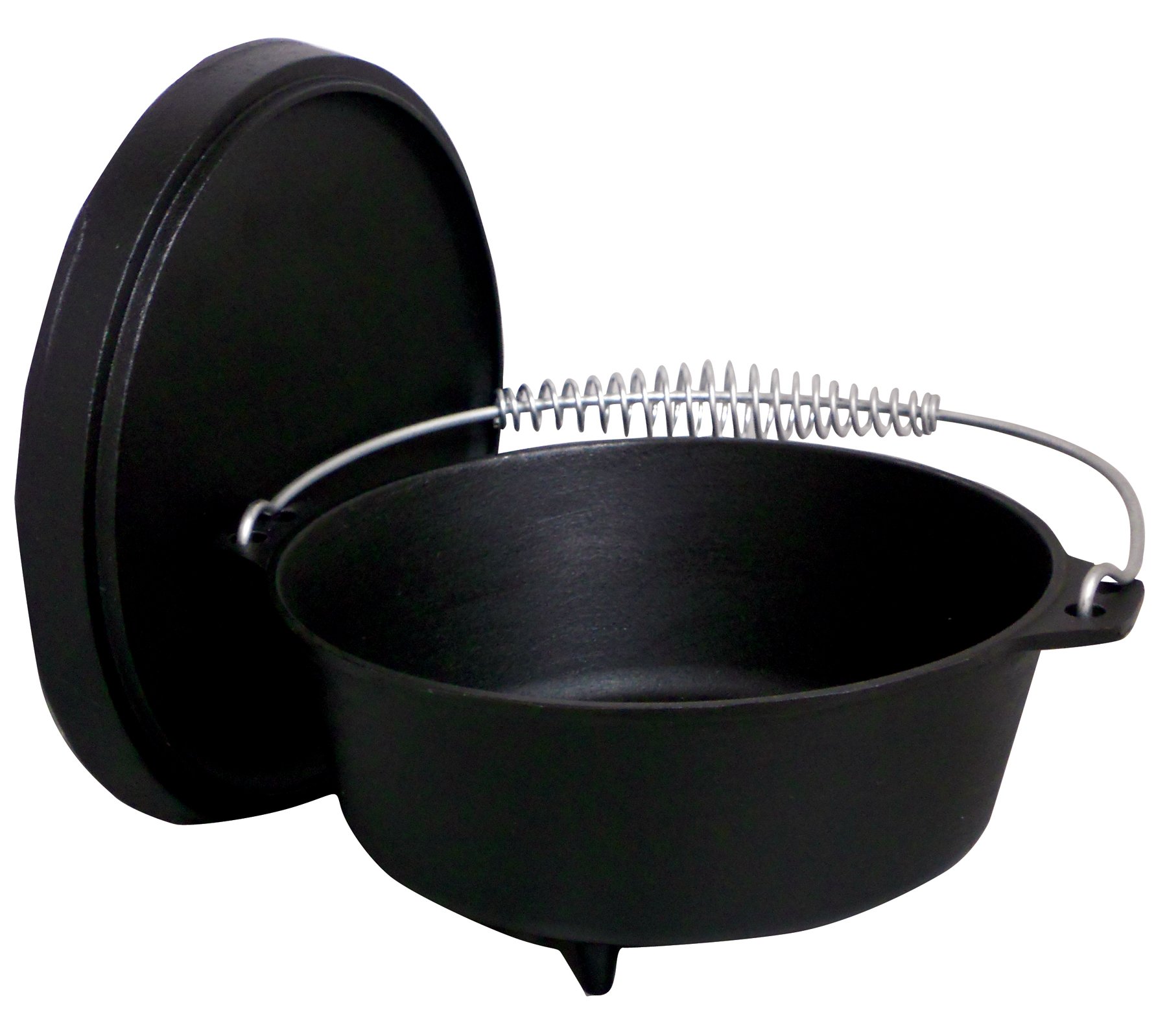 King Kooker Pre-seasoned Outdoor Cast Iron Dutch Oven with Feet, 8-Quart