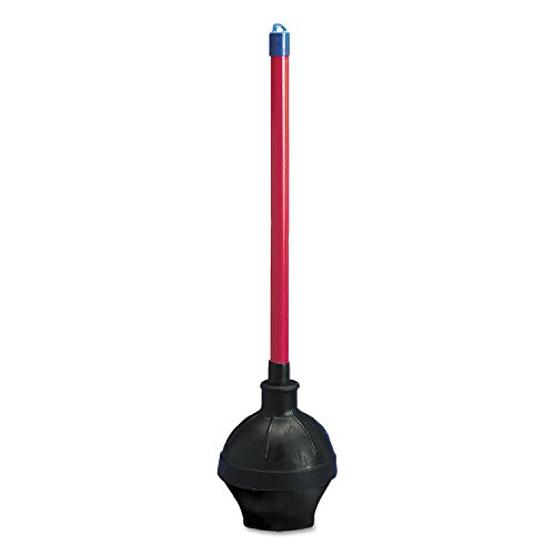 Boardwalk BWK09201EA 18 in. Plastic Handle Toilet Plunger for 5-5/8 in. Bowls - Red/Black