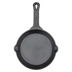 winco commercial-grade cast iron skillet with handle, 8"