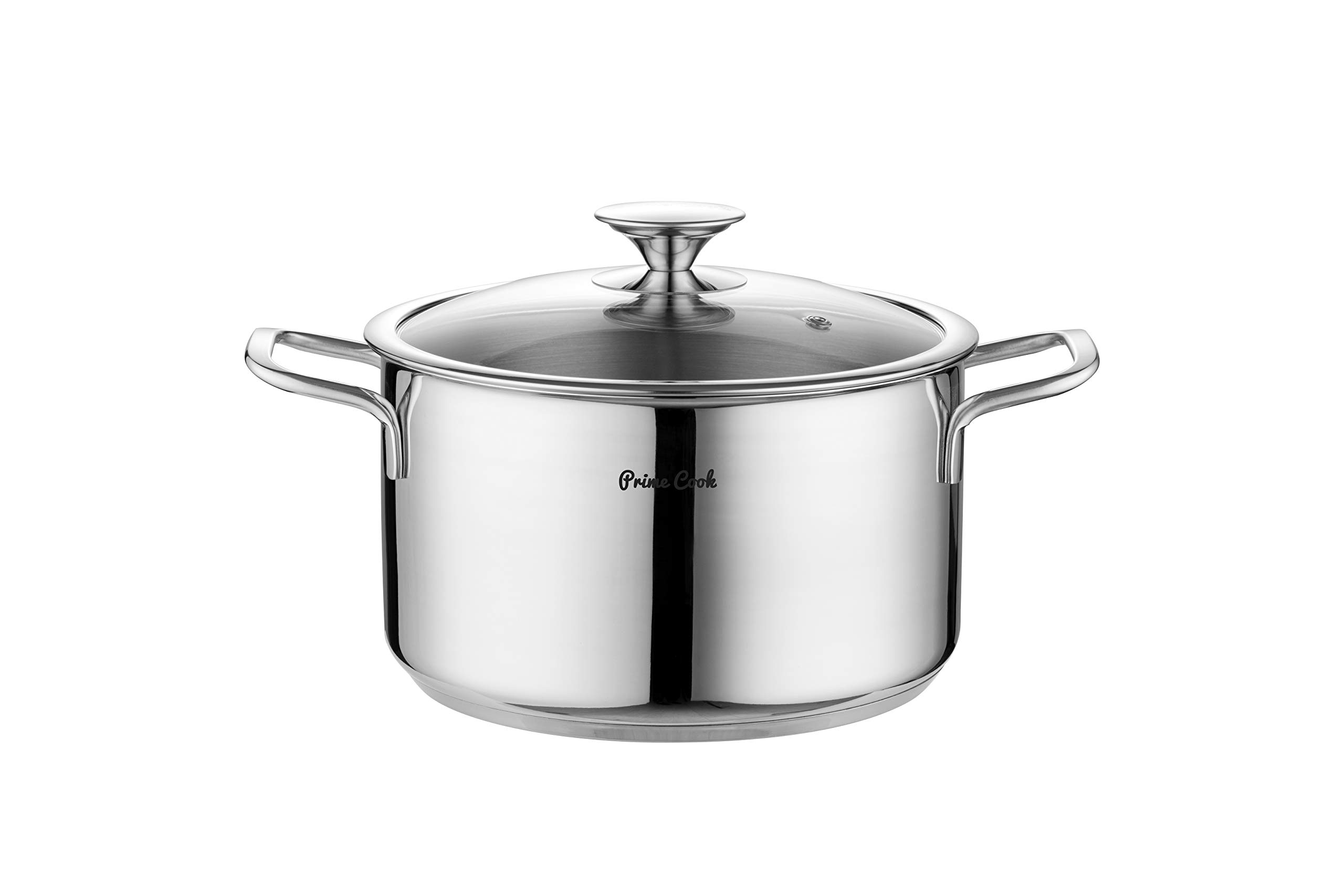 Prime Cook 4.8 qt. 18/10 Stainless Steel Soup Pot with Lid