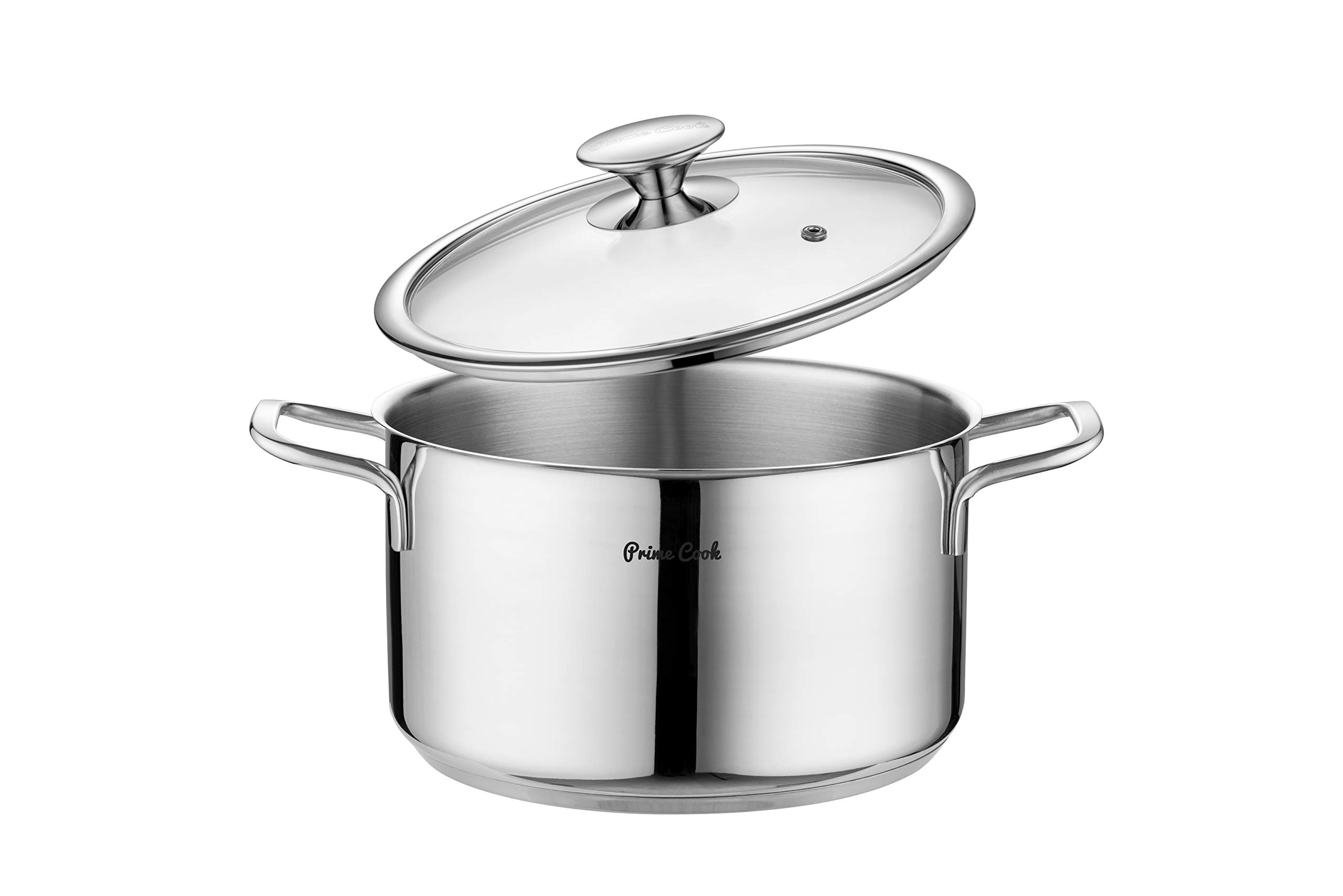 Prime Cook 4.8 qt. 18/10 Stainless Steel Soup Pot with Lid