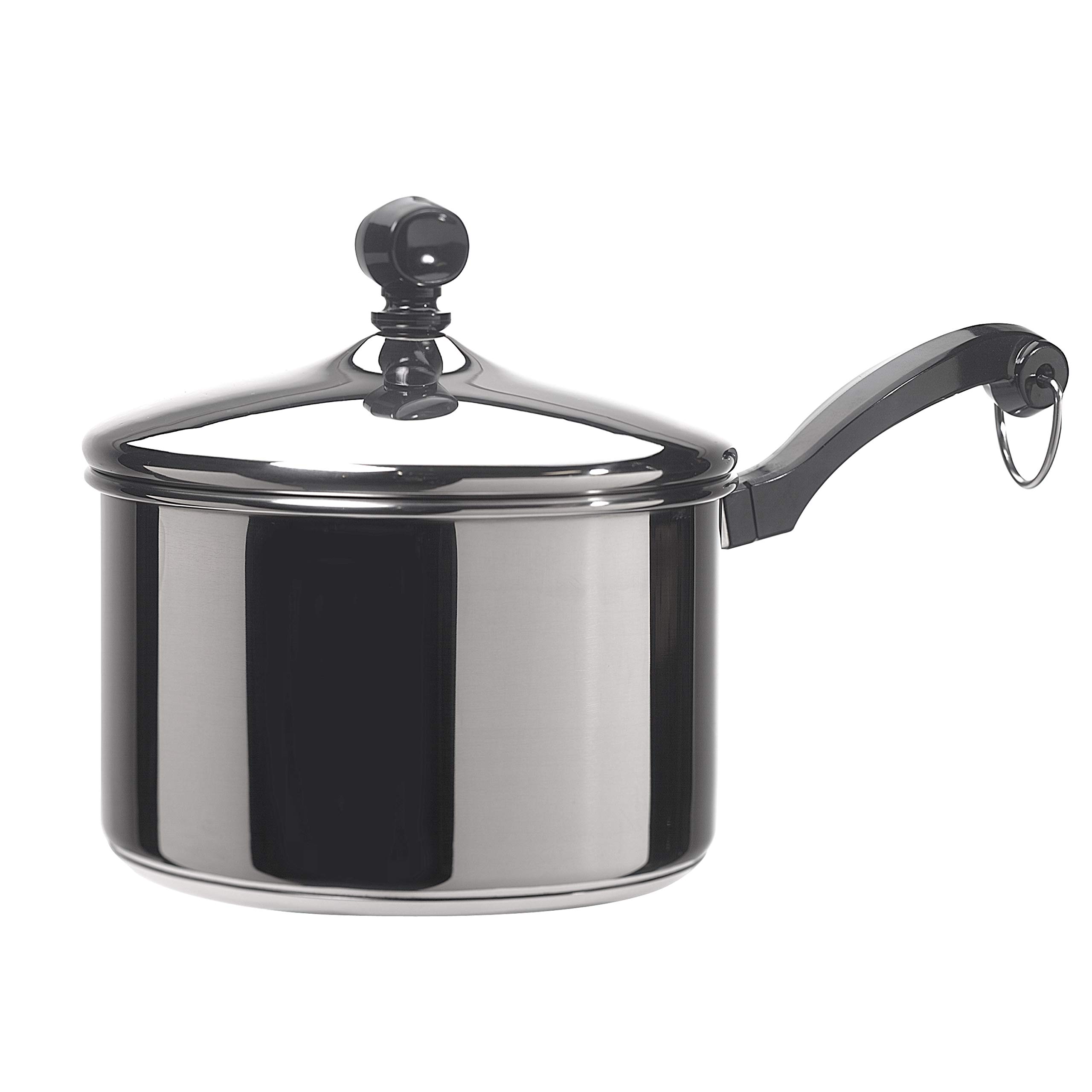 Farberware Classic Stainless Series 2-Quart Covered Double Boiler & Classic Stainless Steel 2-Quart Covered Saucepan - - Silver