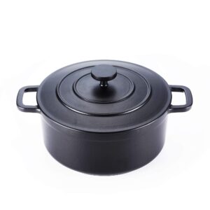 moosse premium dutch oven, enameled cast iron pot for induction cooktop, stove, oven, no seasoning required, made in korea, 4.2 quarts (4l), 9.4” (24 cm)