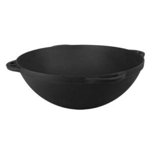 Kazan Uzbek 12 L Cast Iron Pot Plov Making Cookware Insulated Double Handle Dish Heavy Duty Oven with Lid Frying Pan