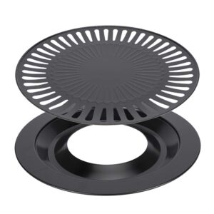 emukoep non stick bakeware household barbecue pan smokeless round nonstick baking tray bbq roasting tray kitchen utensils