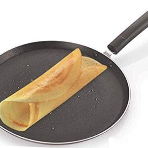 PRC Online Retail Dosa Pan/Non Stick Dosa Tawa Size- 300 mm,Thickness- 2.4mm / dosa tawa/dosa tawa non stick/dosa pan indian/dosa pan non stick,Color : Black and Brown