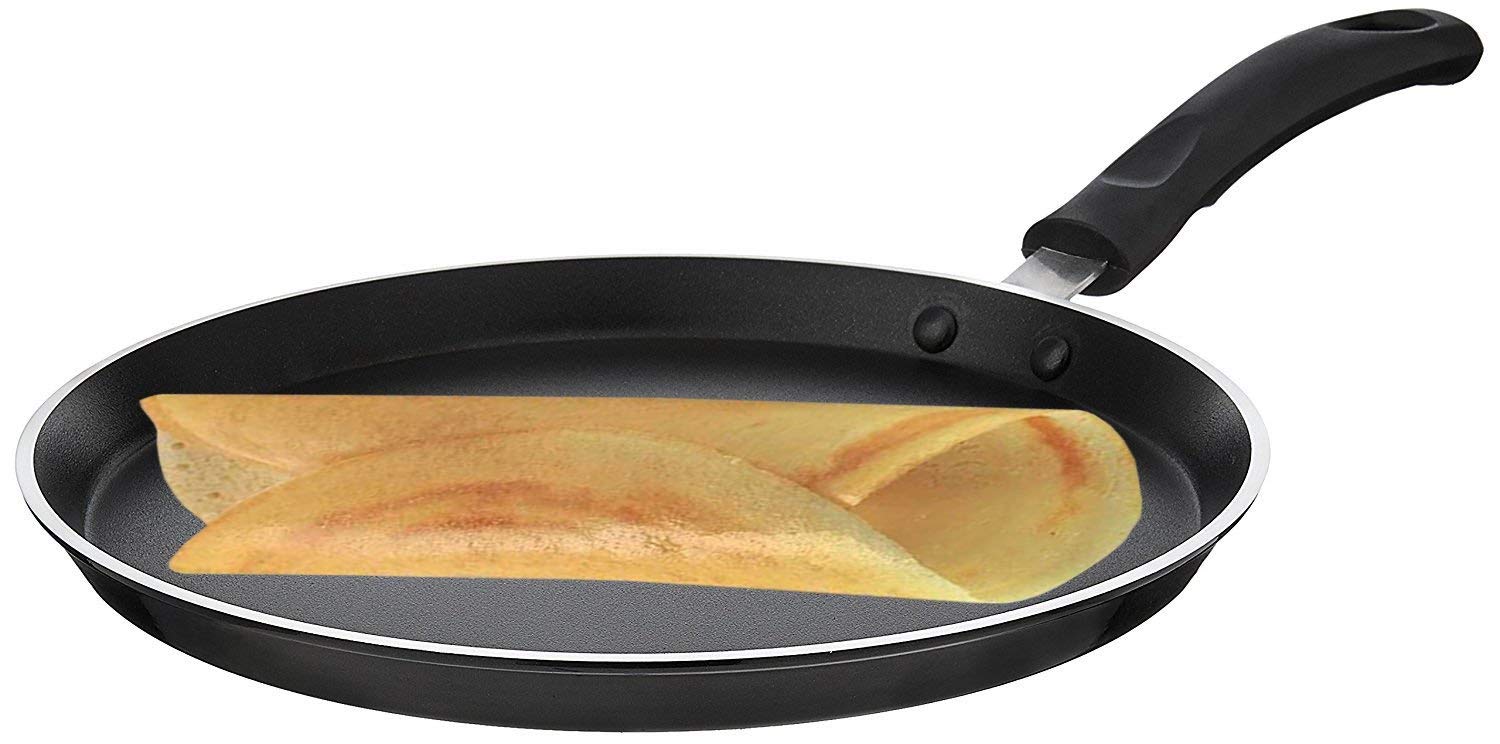 PRC Online Retail Dosa Pan/Non Stick Dosa Tawa Size- 300 mm,Thickness- 2.4mm / dosa tawa/dosa tawa non stick/dosa pan indian/dosa pan non stick,Color : Black and Brown