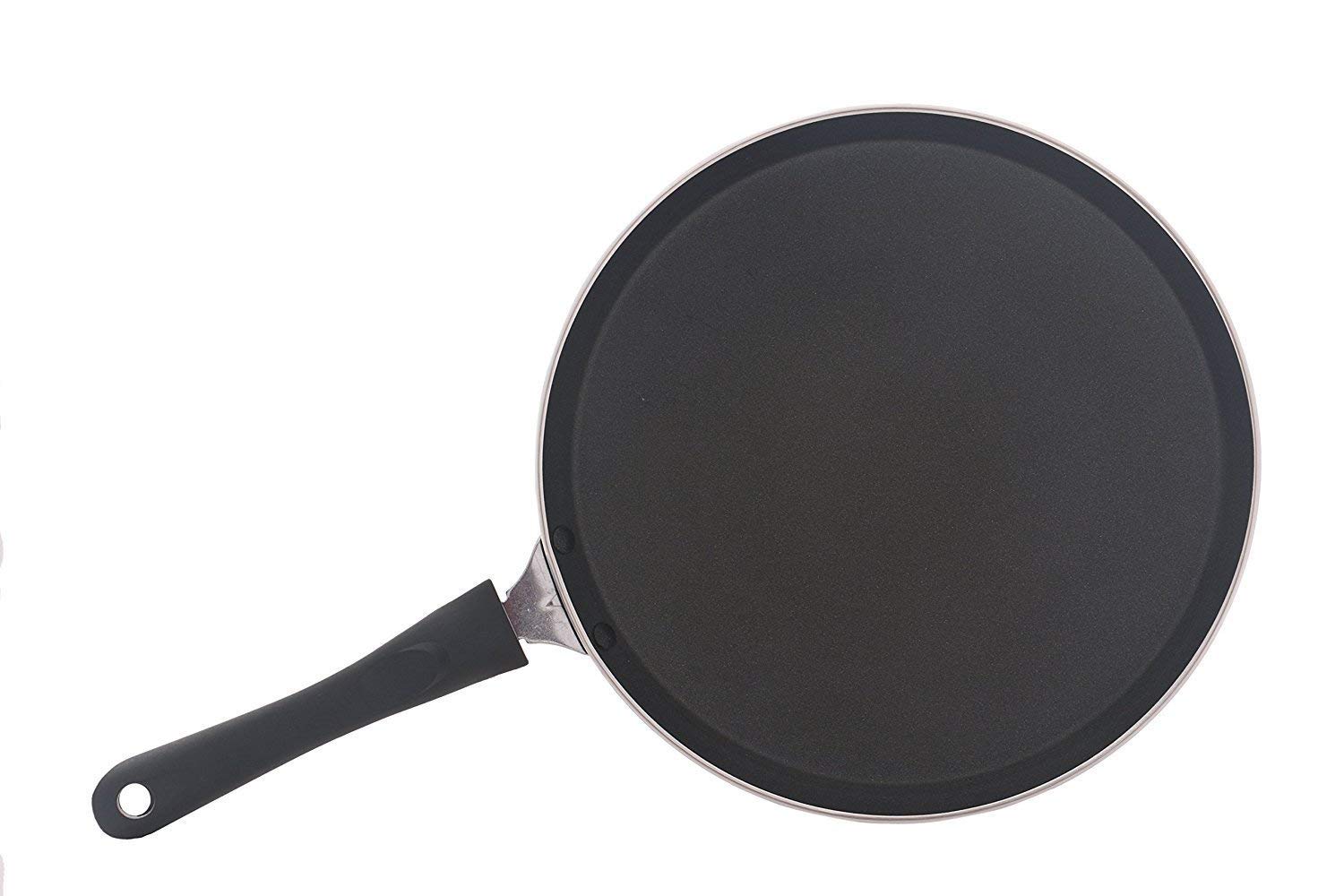 PRC Online Retail Dosa Pan/Non Stick Dosa Tawa Size- 300 mm,Thickness- 2.4mm / dosa tawa/dosa tawa non stick/dosa pan indian/dosa pan non stick,Color : Black and Brown