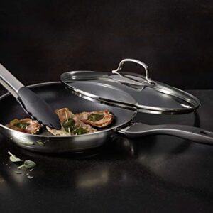 Rösle Elegance Stainless Steel Frying Pan, 9.5-inch, Stainless