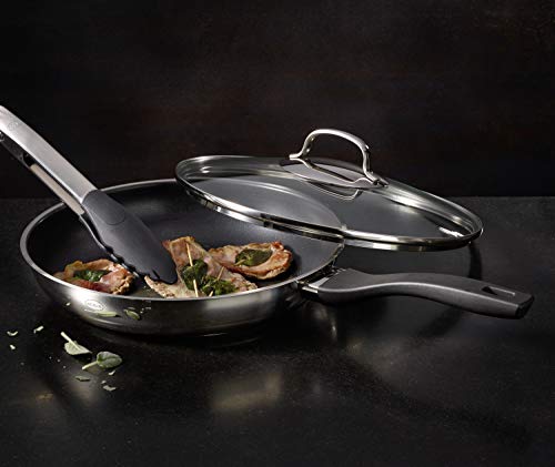 Rösle Elegance Stainless Steel Frying Pan, 9.5-inch, Stainless