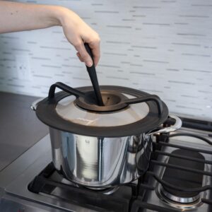 Chef's Planet 659 Universal stir-through lid, Black