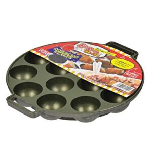 Pearl Metal Japan Aluminum Alloy 14 pc Takoyaki Pan Savory Octopus Balls Griddle Maker Round Mold Pan - Made in Japan